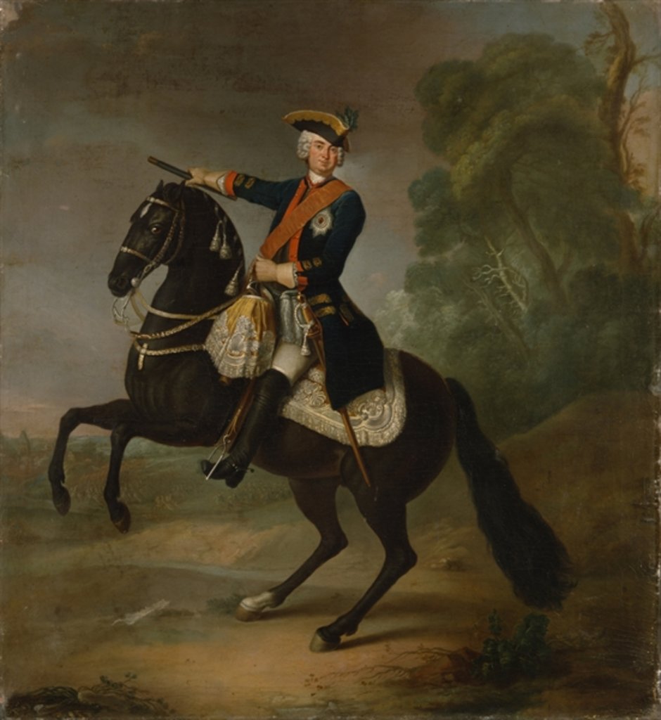 Detail of Kurt Christoph Graf von Schwerin on horseback, 1750 by Antoine Pesne