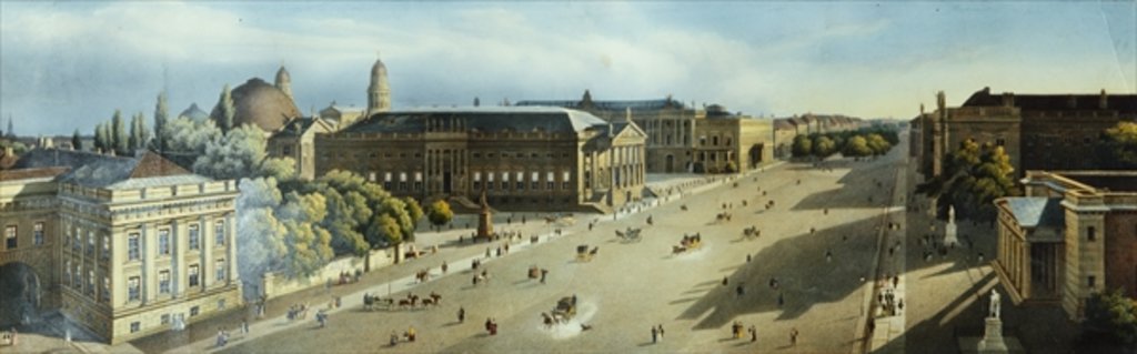 Detail of Unter den Linden from the Armoury, c.1855 by F. von Laer