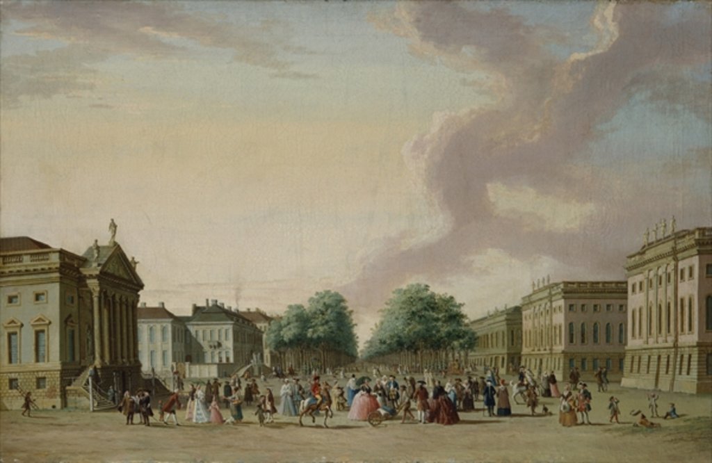Detail of Unter den Linden, Berlin, 1770 by Karl Friedrich Fechhelm