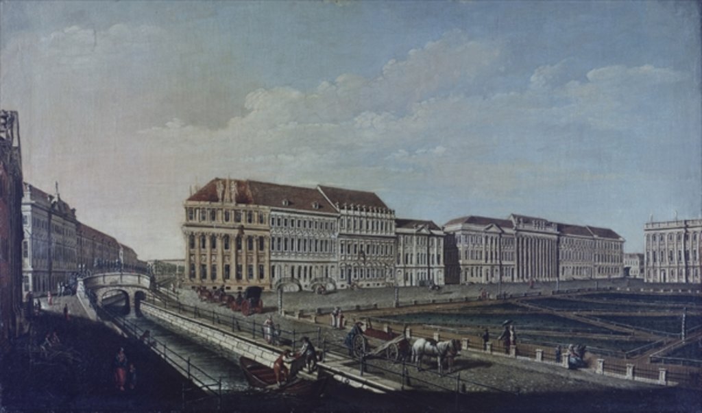 Detail of The Post Office in Potsdam, 1784 by Johann Friedrich Meyer