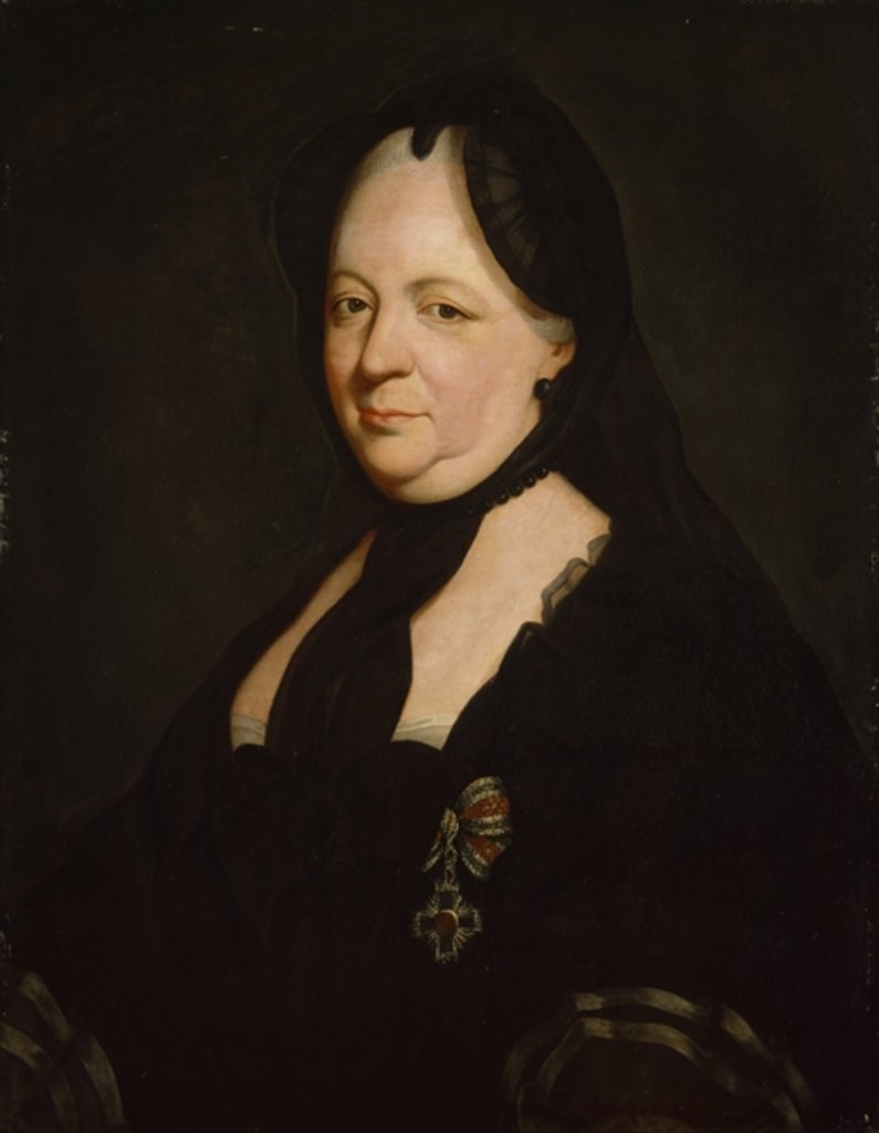 Detail of Maria Theresa in mourning by Joseph (after) Ducreux
