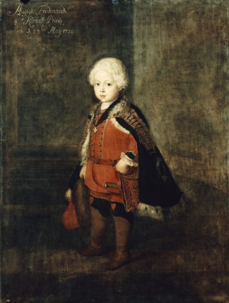 Detail of Prince Augustus William aged four, 1734 by Antoine Pesne