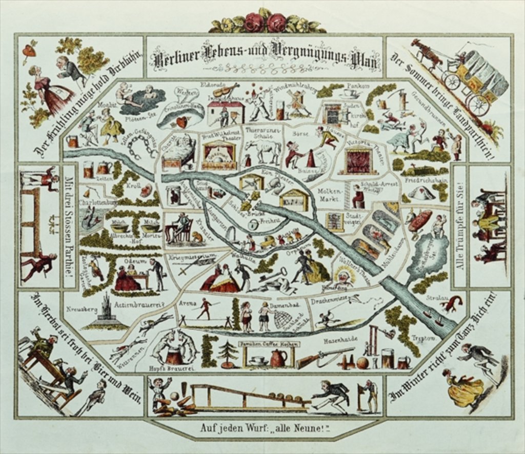 Detail of Berlin living and amusement plan by School German