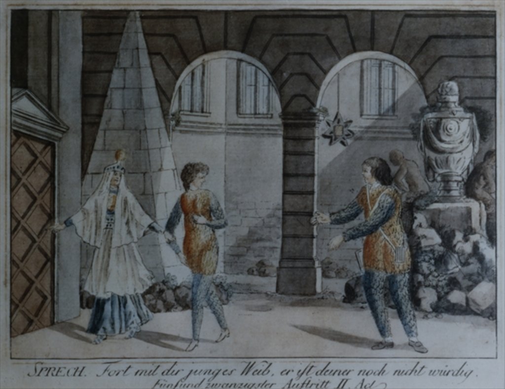 Detail of Scene from 'The Magic Flute' by Wolfgang Amadeus Mozart by School German