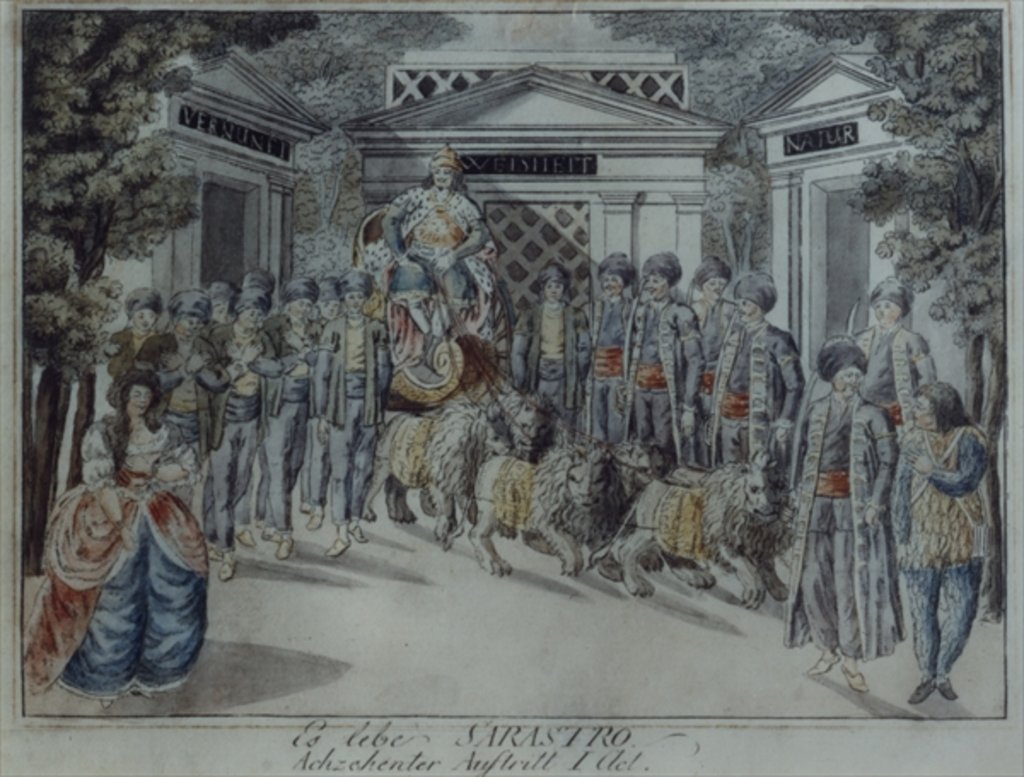 Detail of Scene from 'The Magic Flute' by Wolfgang Amadeus Mozart by School German