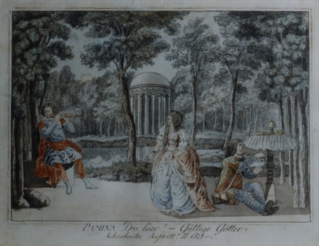 Detail of Scene from 'The Magic Flute' by Wolfgang Amadeus Mozart by School German