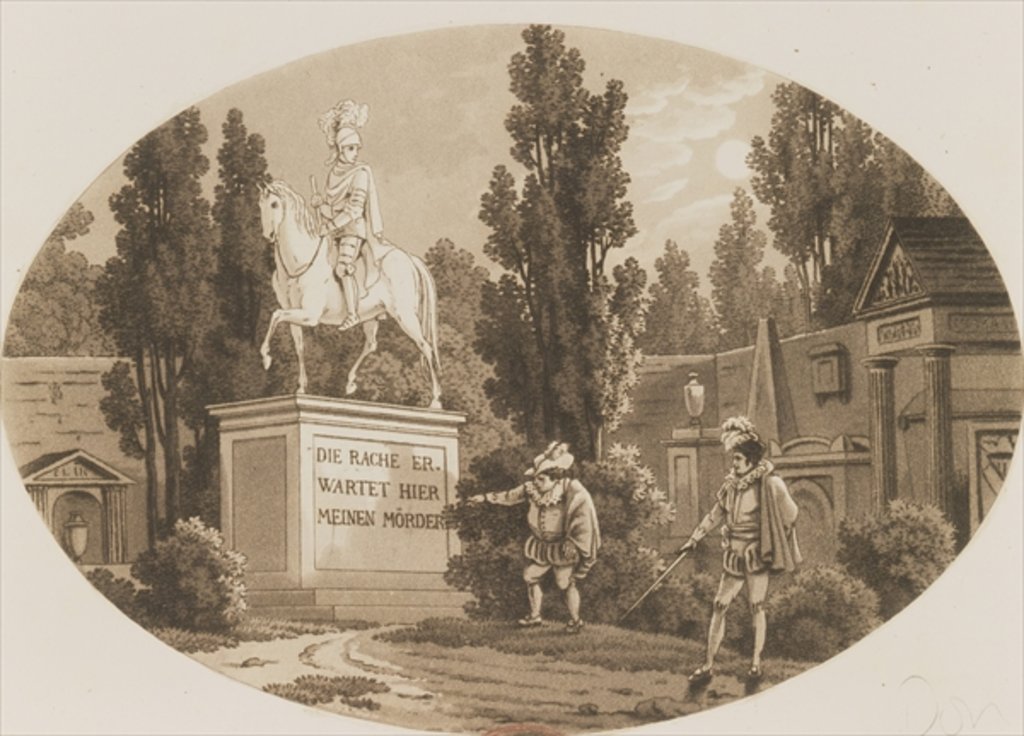 Detail of Scene from 'Don Giovanni' by Wolfgang Amadeus Mozart by School German