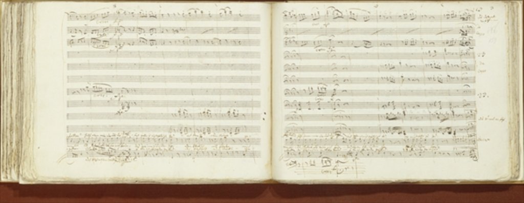 Detail of Autograph copy of 'The Magic Flute' by Wolfgang Amadeus Mozart