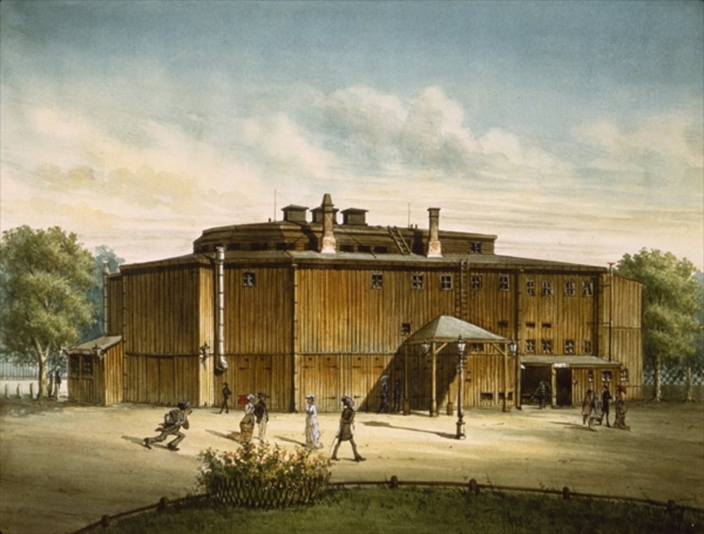 Detail of The theatre at Dresden by School German