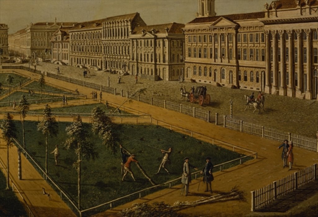 Detail of View of Wilhelmsplatz from the north, 1773 by Johann Friedrich Meyer