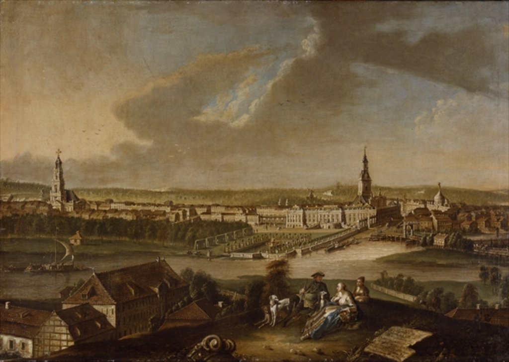 Detail of View over Potsdam from Brauhausberg, 1772 by Johann Friedrich Meyer