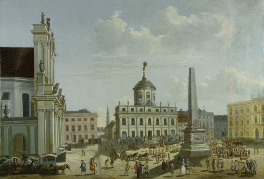 Detail of View of the Town Hall, 1772 by Carl Christian Baron