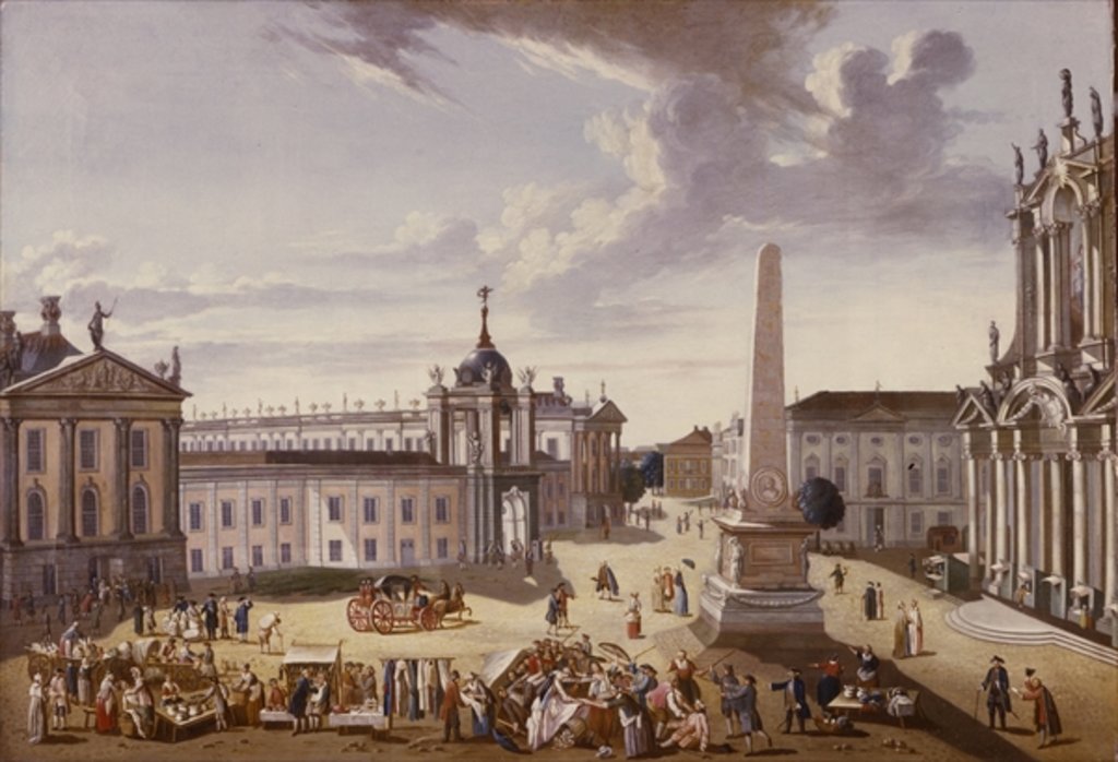 Detail of View of the Town Hall, 1772 by Carl Christian Baron