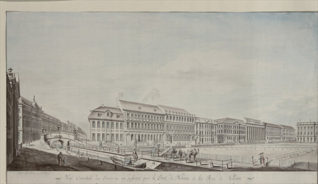 Detail of West aspect of Wilhelmsplatz, c.1773 by Andreas-Ludwig Kruger