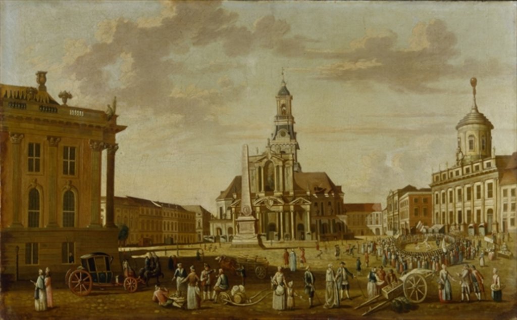 Detail of The Alter Markt with the Church of St. Nicholas and the Town Hall, 1771 by German School
