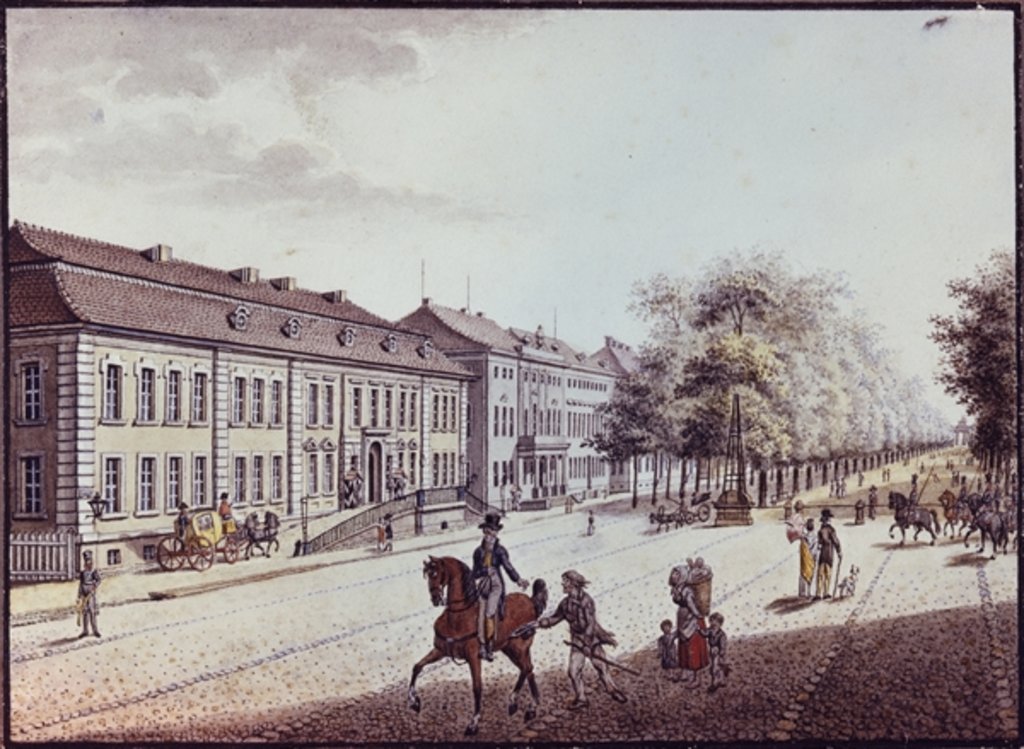 Detail of View of the Opera House, Berlin by F.A. Calau