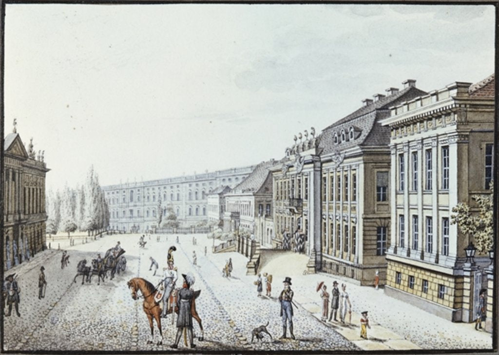 Detail of View of the Royal Palace, Berlin by F.A. Calau