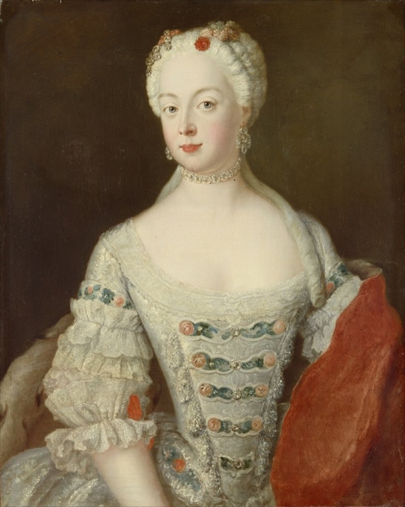 Detail of Crown Princess Elisabeth Christine von Preussen, c.1735 by Antoine Pesne