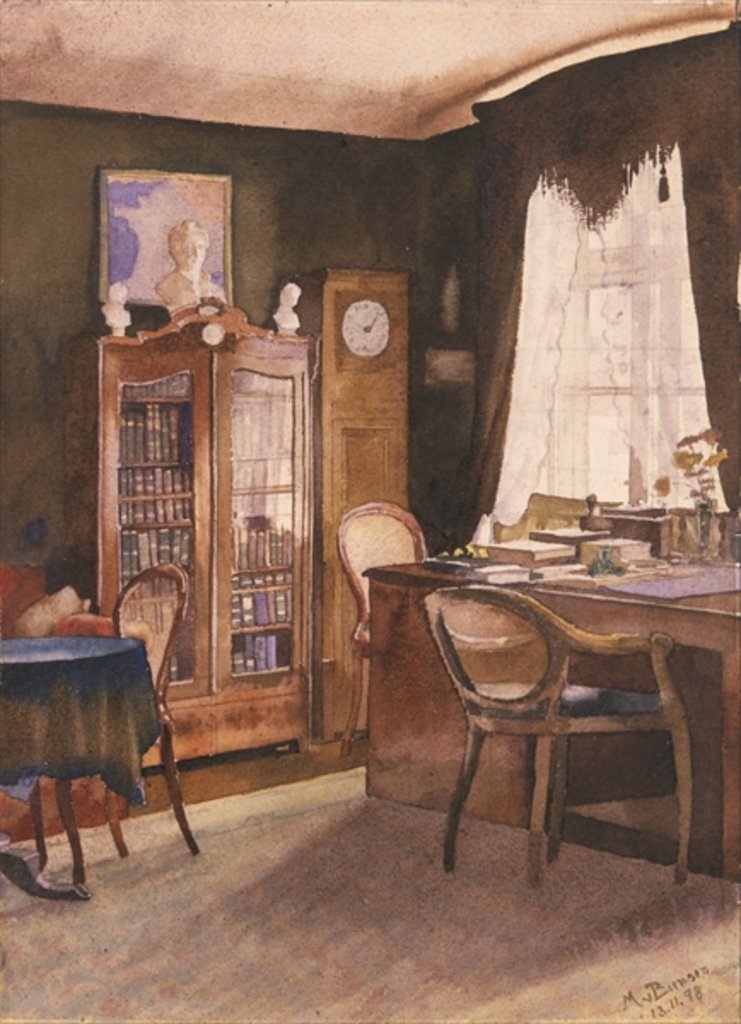 Detail of Theodor Fontane's Study by German School