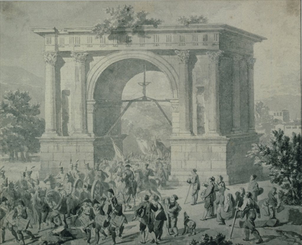 Detail of The entrance of French troops to A'Osta in May 1800 by Nicolas Antoine Taunay