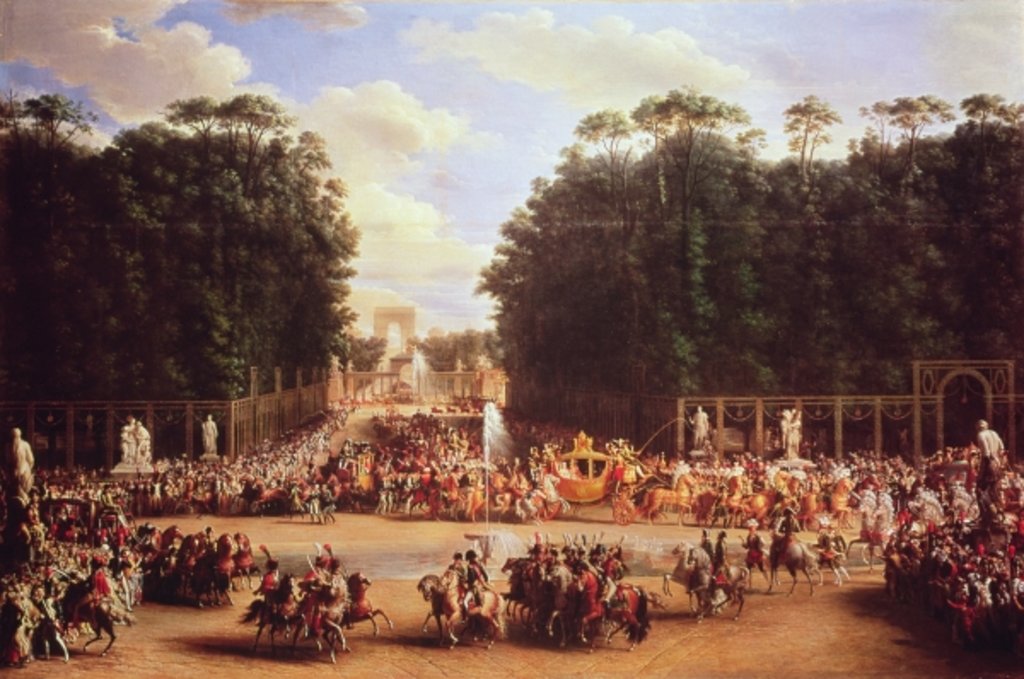 Detail of The Entry of Napoleon and Marie-Louise into the Tuileries Gardens on the Day of their Wedding, 2nd April 1810 by Etienne-Barthelemy Garnier