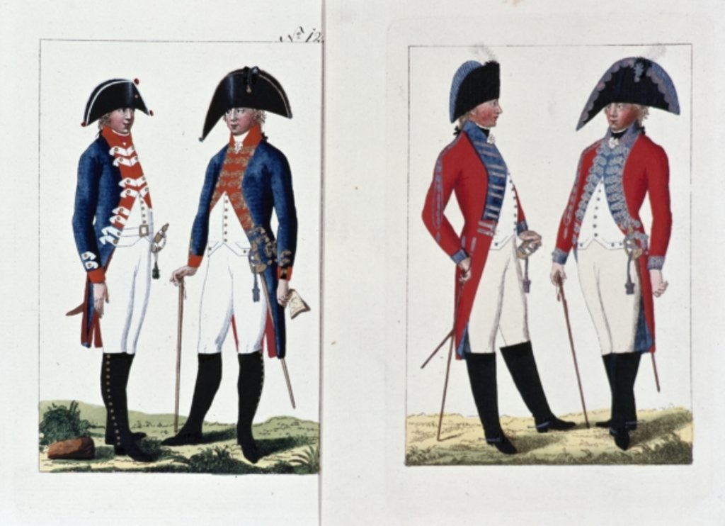 Detail of Musketeers and Officers, 1800 by August Leopold Ramm