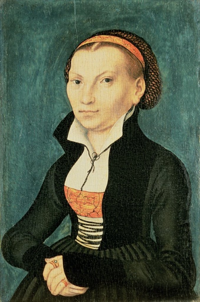 Detail of Katharina von Bora, future wife of Martin Luther, 1526 by Lucas the Elder Cranach