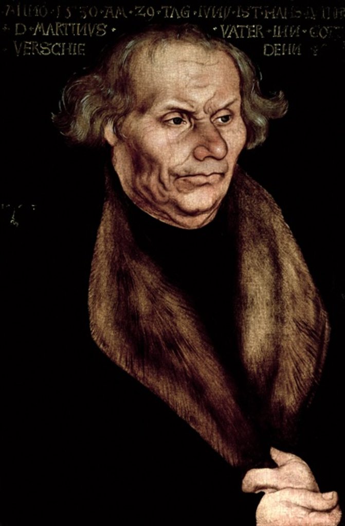Detail of Hans Luther, Father of Martin Luther by Lucas the Elder Cranach