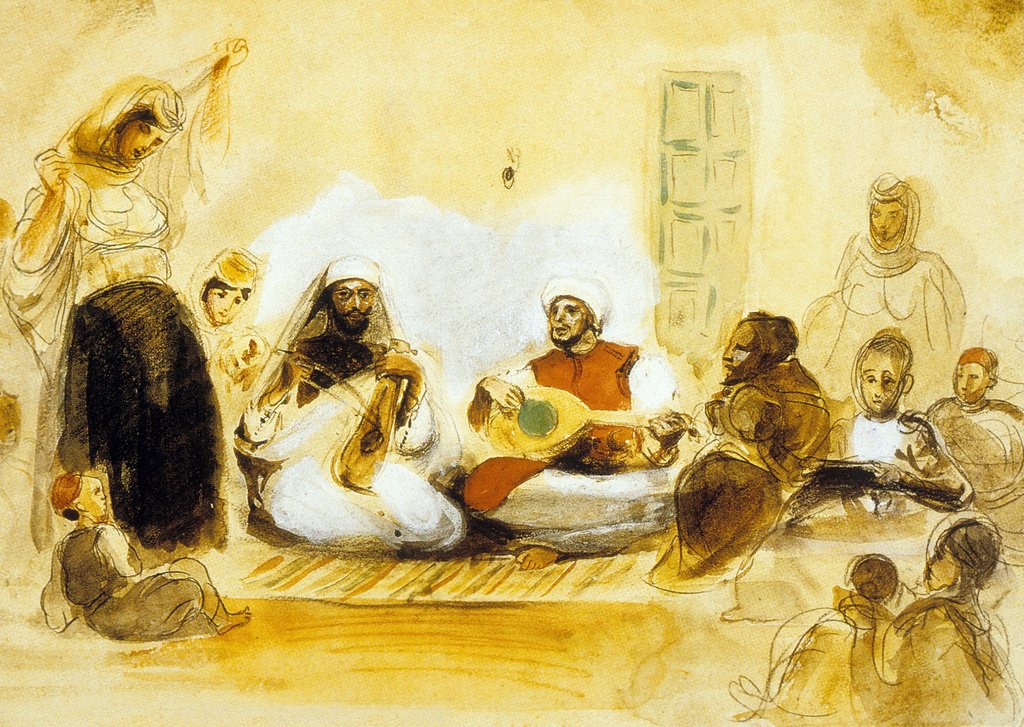 Detail of Jewish Musicians, c.1832 by Ferdinand Victor Eugene Delacroix