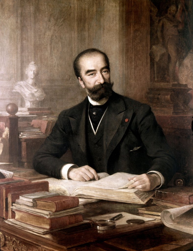 Detail of Marie Francois Sadi Carnot at his Desk by Theobald Chartran