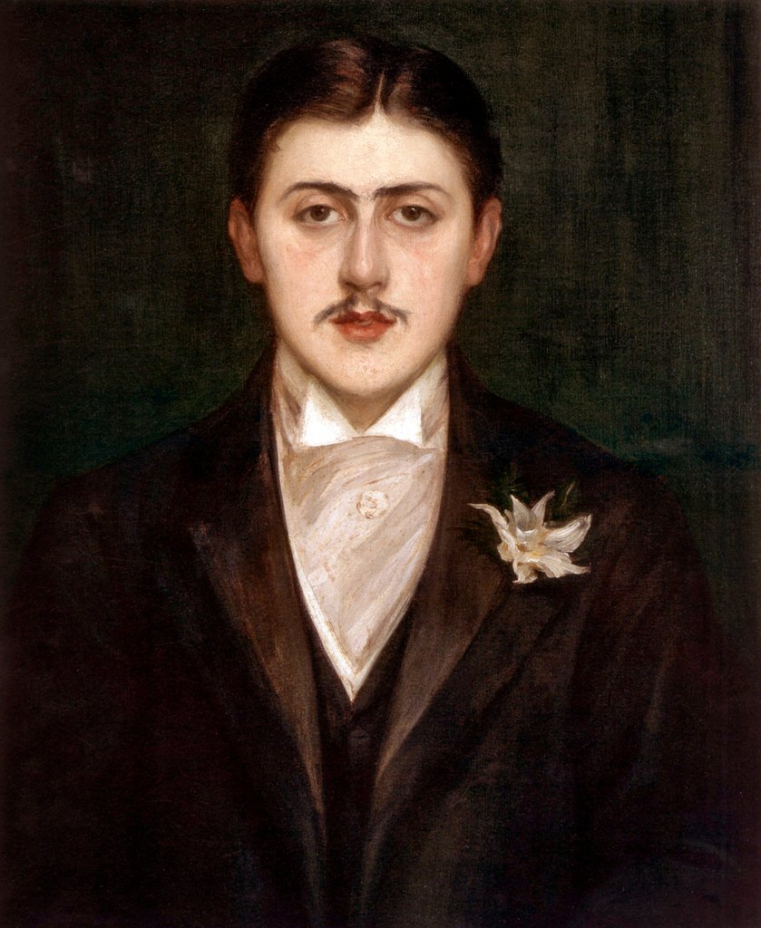 Detail of Marcel Proust, 1892 by Jacques-Emile Blanche