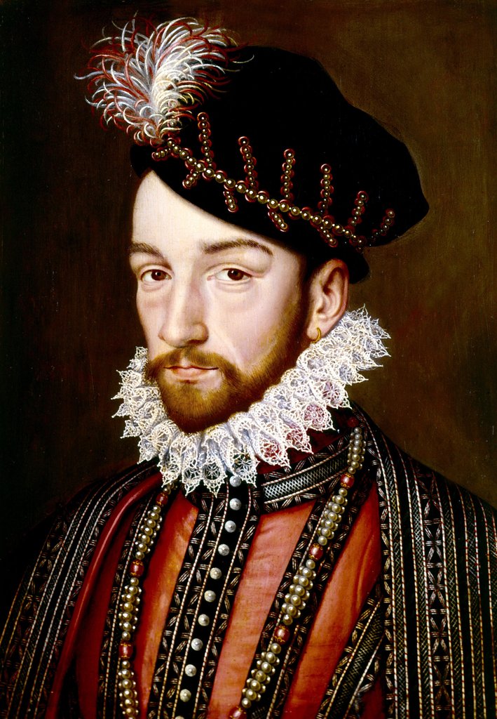 Detail of Charles IX by Francois Clouet