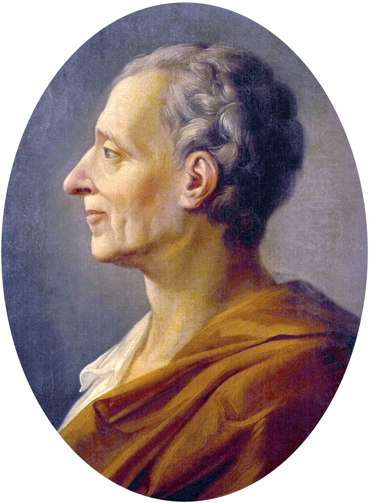 Detail of Portrait of Charles de Montesquieu by French School