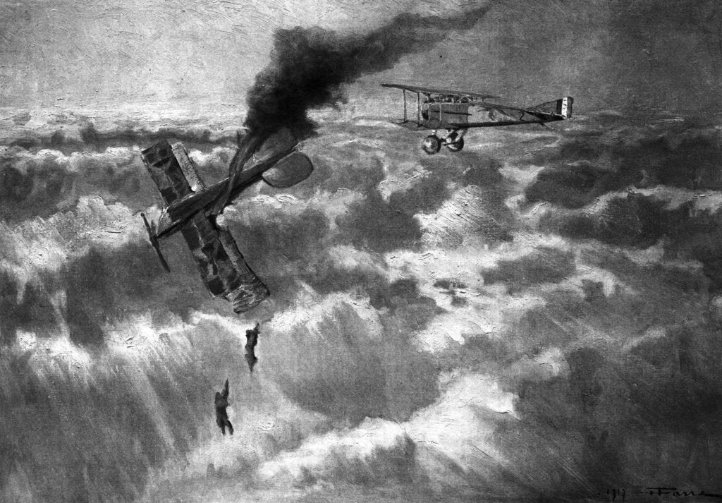 Detail of 45th Victory of Guynemer, 15th June 1917 by Henry Farrer