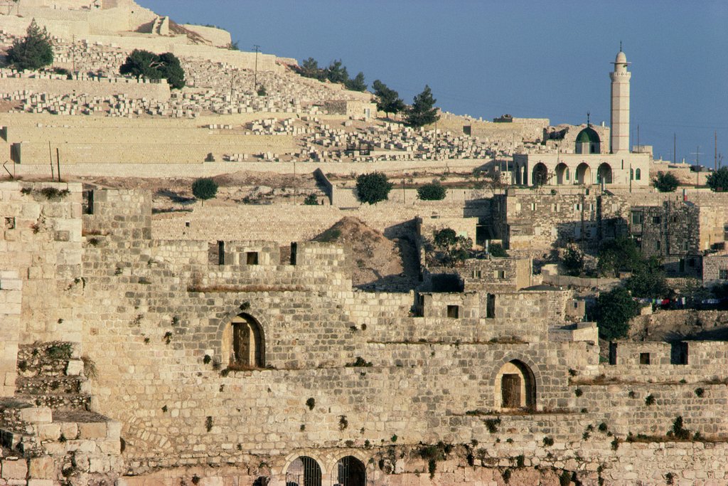 Detail of Tombs on the side of the Mount of Olives by Anonymous