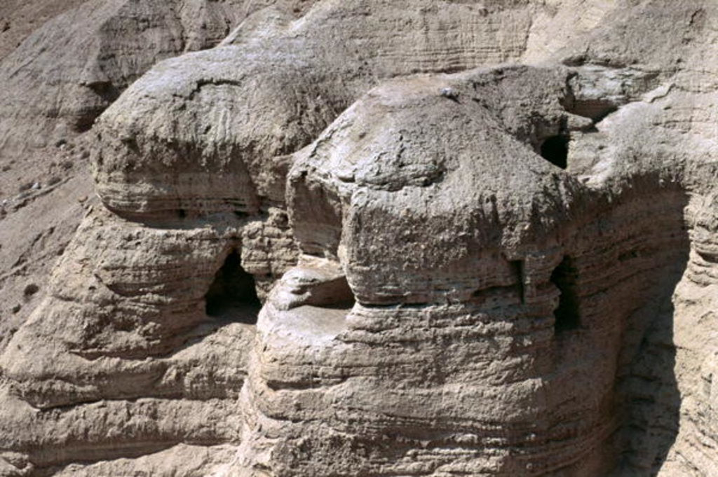 Detail of View of the Qumran Caves, where the Dead Sea Scrolls were discovered in 1947 by Anonymous