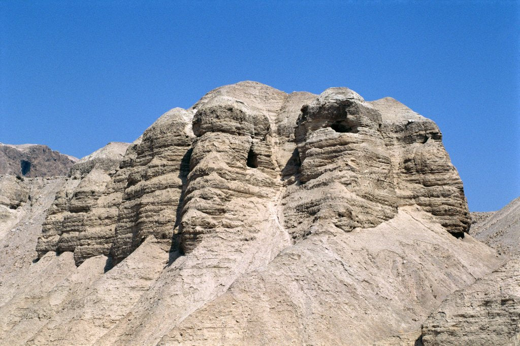 Detail of View of the Qumran Caves, where the Dead Sea Scrolls were discovered in 1947 by Anonymous