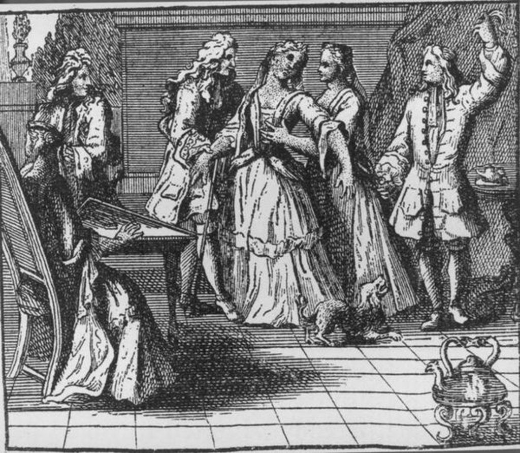 Detail of Illustration from 'The Rape of the Lock' by Alexander Pope 1714 by English School