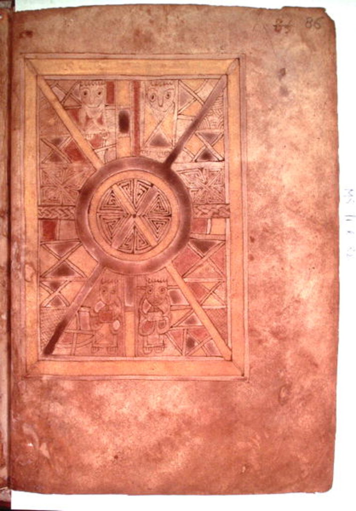 Detail of Ms 11.6.32 Ornamental folio from 'The Book of Deer' by School Scottish