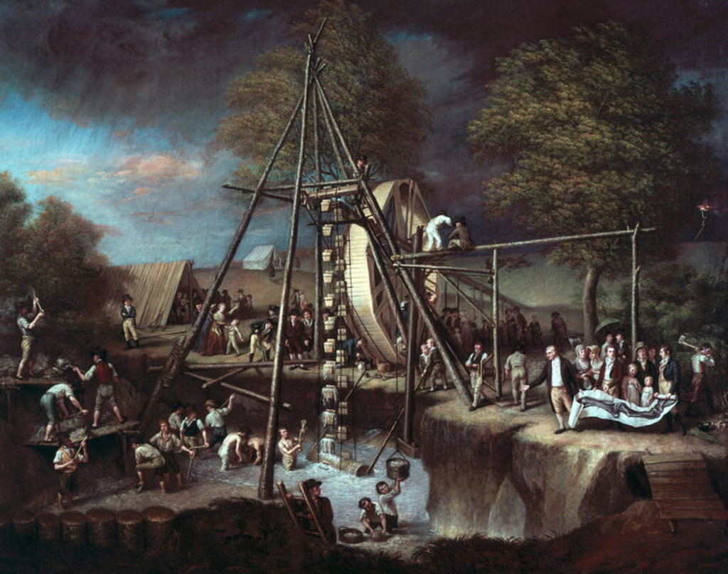 Detail of Exhumation of the Mastodon, 1806 by Charles Willson Peale