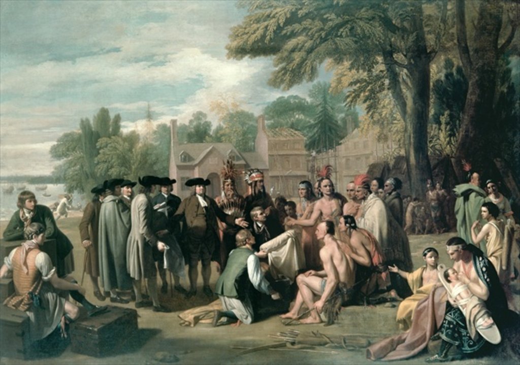Detail of William Penn's Treaty with the Indians in November 1683, 1771-72 by Benjamin West