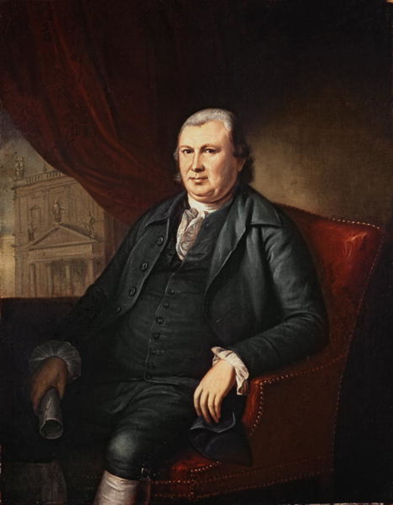 Detail of Robert Morris by Charles Willson Peale