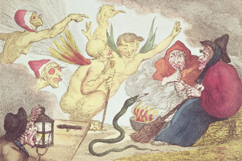Detail of Witches in a Hayloft by Thomas Rowlandson