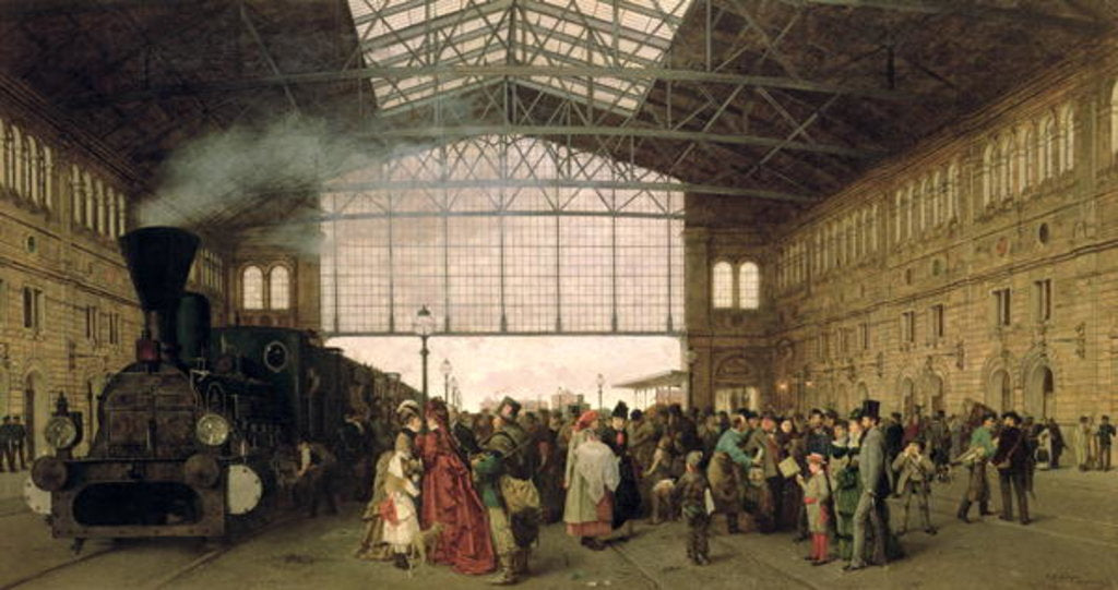 Detail of Nordwest Bahnhof, Vienna, 1875 by Carl Karger