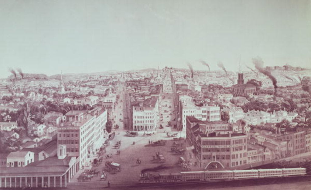 Detail of View of Utica City, New York State by American School