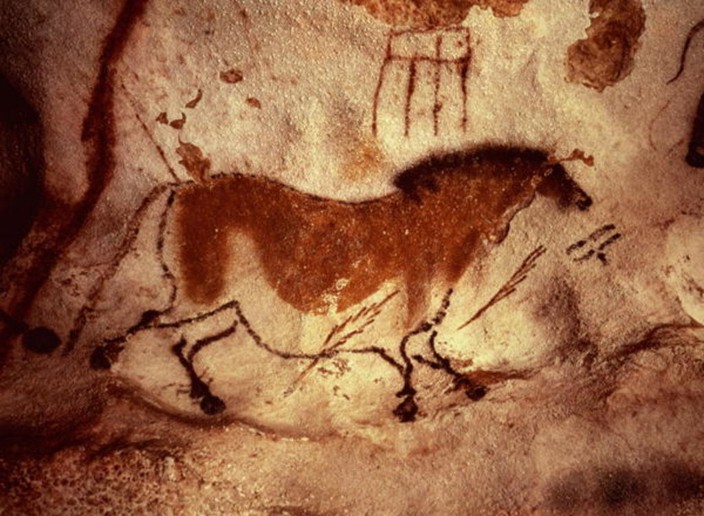 Detail of Rock painting of a horse, c.17000 BC by Anonymous