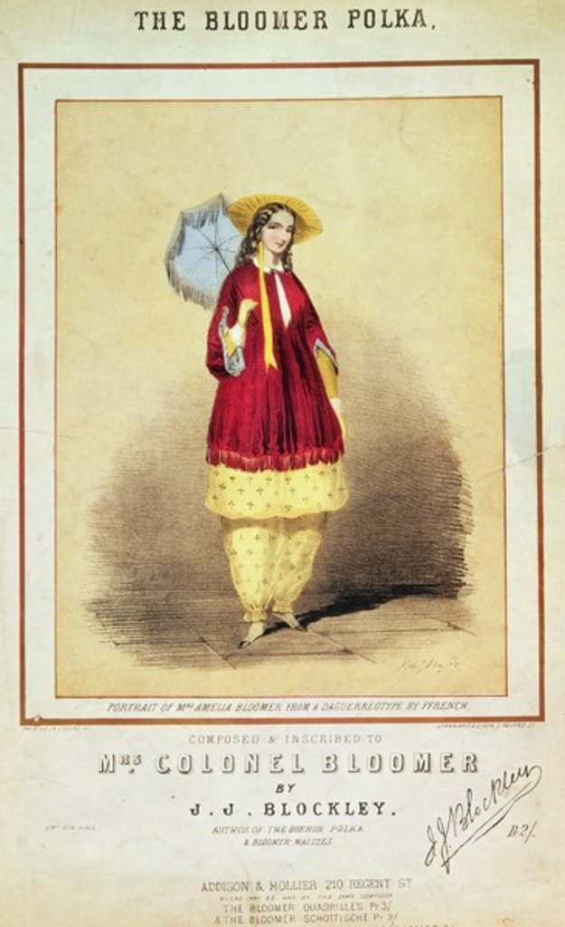 Detail of The Bloomer Polka, composed by J.J. Blockley, c.1850 by Anonymous