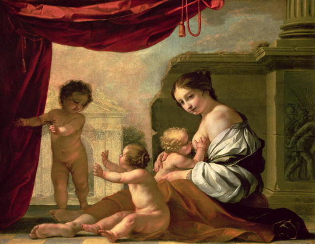 Detail of Allegory of Charity by Jacques Blanchard