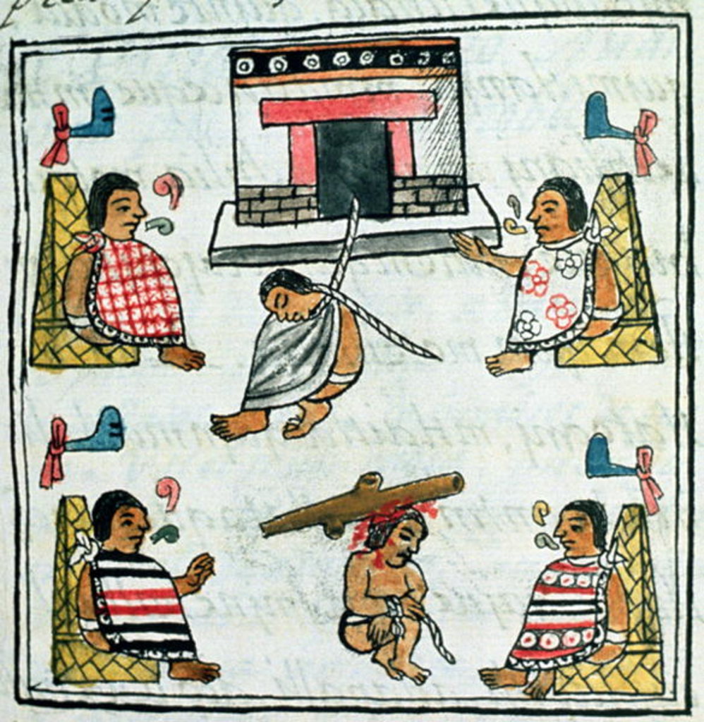 Detail of Ms. Palat. 218-220 Book IX Judgement and Punishment in the Aztec empire by Spanish School