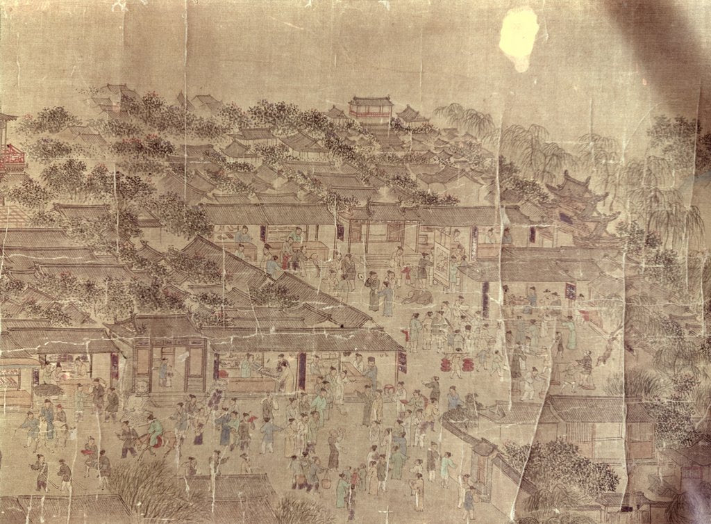 Detail of Street scene, Chinese, Ming Dynasty by Anonymous